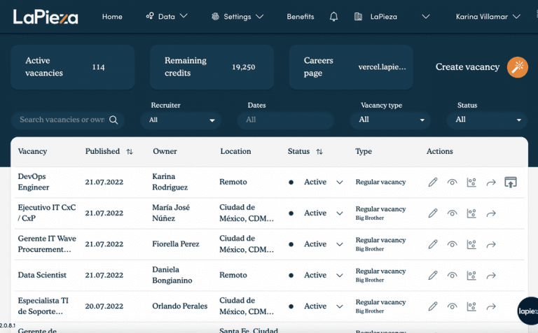 software reclutamiento